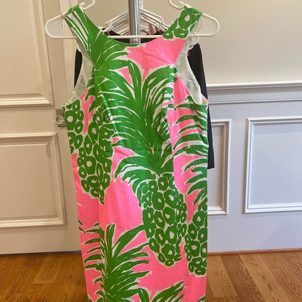 Lilly Pulitzer Largo Dress Size 6 Pineapples Pink and Green